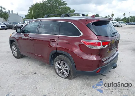 2014 Toyota Highlander Xle V6 from USA, damaged, VIN 5TDKKRFH2ES028665
